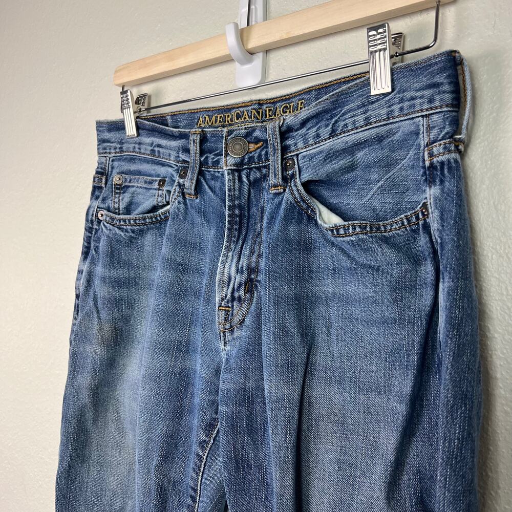 American Eagle Men's Original Straight Size 29 Distressed Denim Jeans - Picture 6 of 13